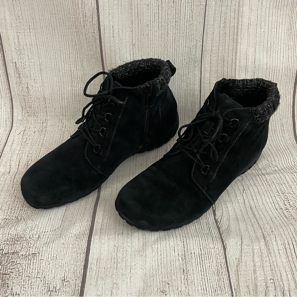 PROPET Women's Delaney Black Suede Ankle Boots Water Resistant In Box Size 10 - Picture 4 of 11